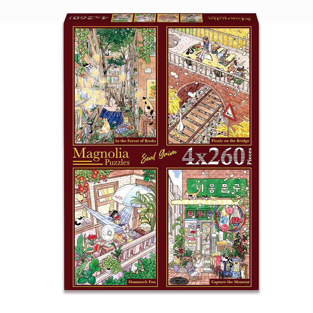 Pre-Order - Seul Grim (2) 4 x 260 Pieces Jigsaw Puzzles | Magnolia - Jigsaw Puzzles - The Puzzle Center