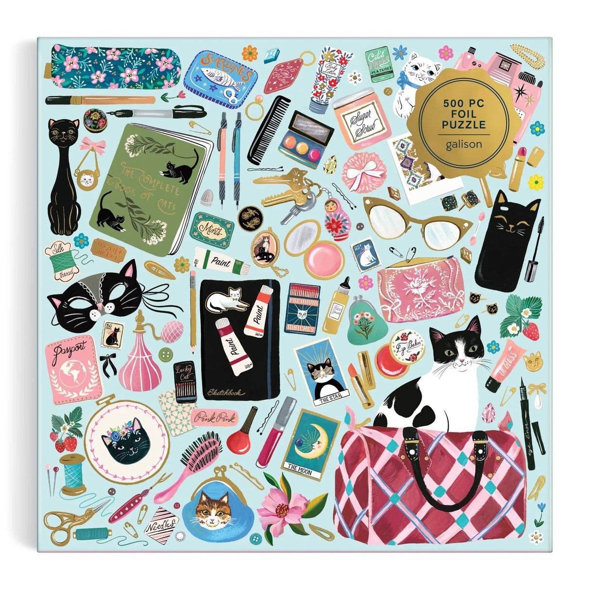 Purrfect Accessories 500 Piece Foil Jigsaw Puzzle | Galison - Jigsaw Puzzles - The Puzzle Center