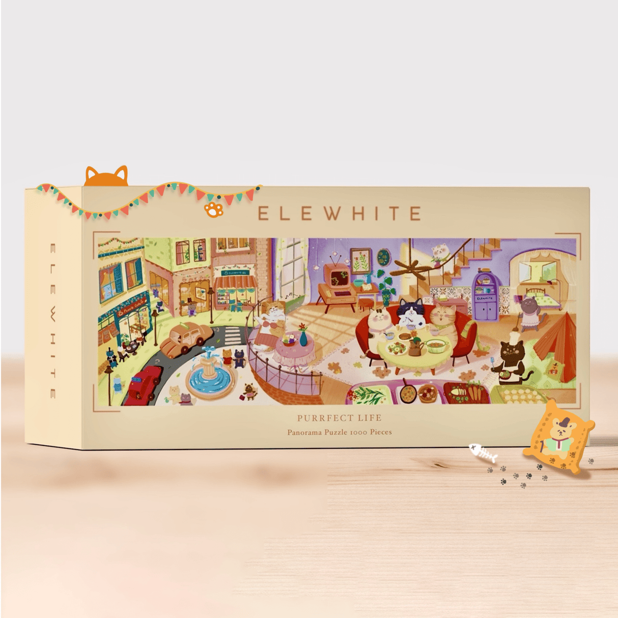 Purrfect Life Art Puzzle 1000 Piece Jigsaw Puzzle | Elewhite - Jigsaw Puzzles - The Puzzle Center