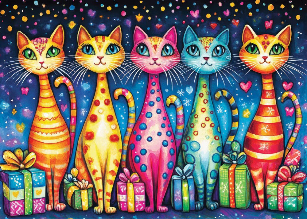 Purrfectly Wrapped 1000 Piece Jigsaw Puzzle | Delfy Puzzles - Jigsaw Puzzles - The Puzzle Center
