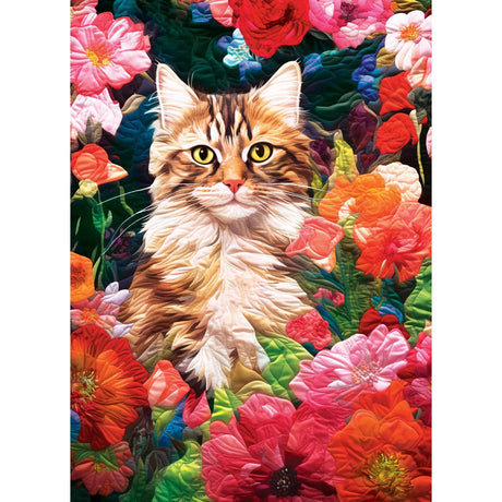 Quilted - Flower Garden Hiding 1000 Piece Puzzle | Masterpieces Puzzles - Jigsaw Puzzles - The Puzzle Center