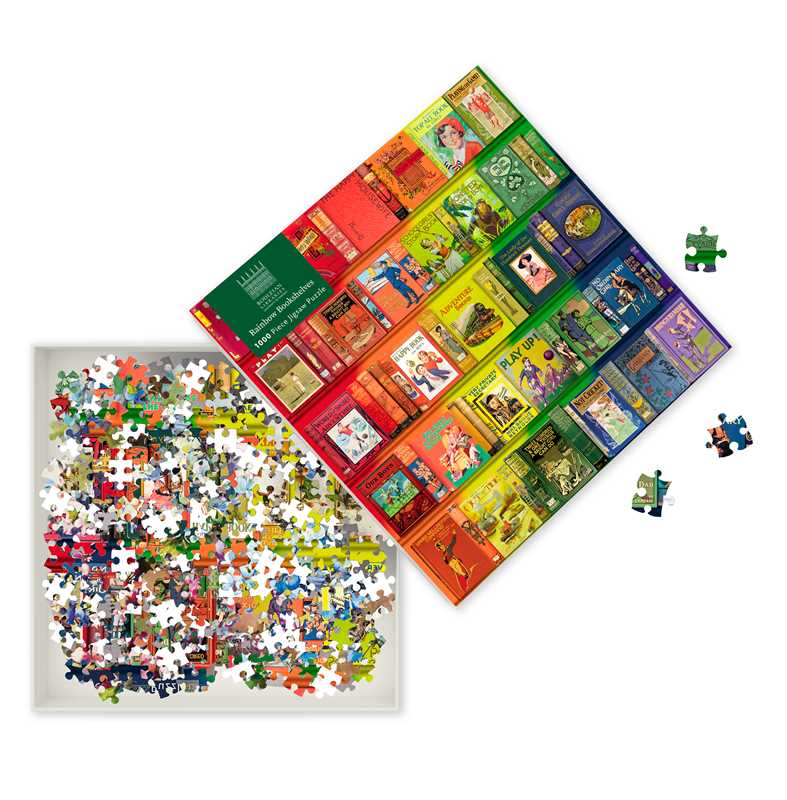 Rainbow Bookshelves 1000 piece jigsaw puzzle by Bodleian Libraries - Bodleian Libraries - Jigsaw Puzzles - The Puzzle Center -