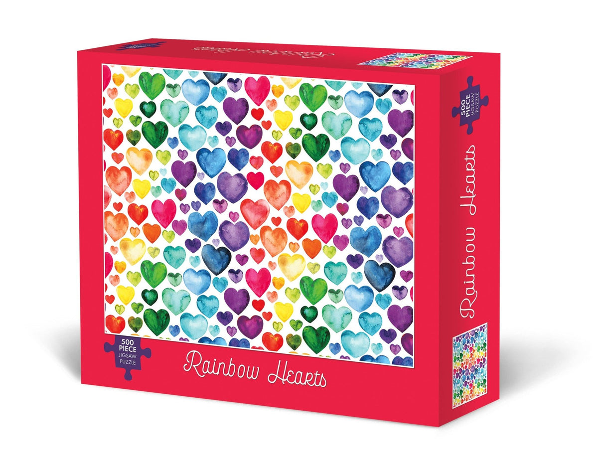Rainbow Hearts 500 - Piece Jigsaw Puzzle by Willow Creek Press - Willow Creek Press & Gifts - Jigsaw Puzzles - The Puzzle Center -
