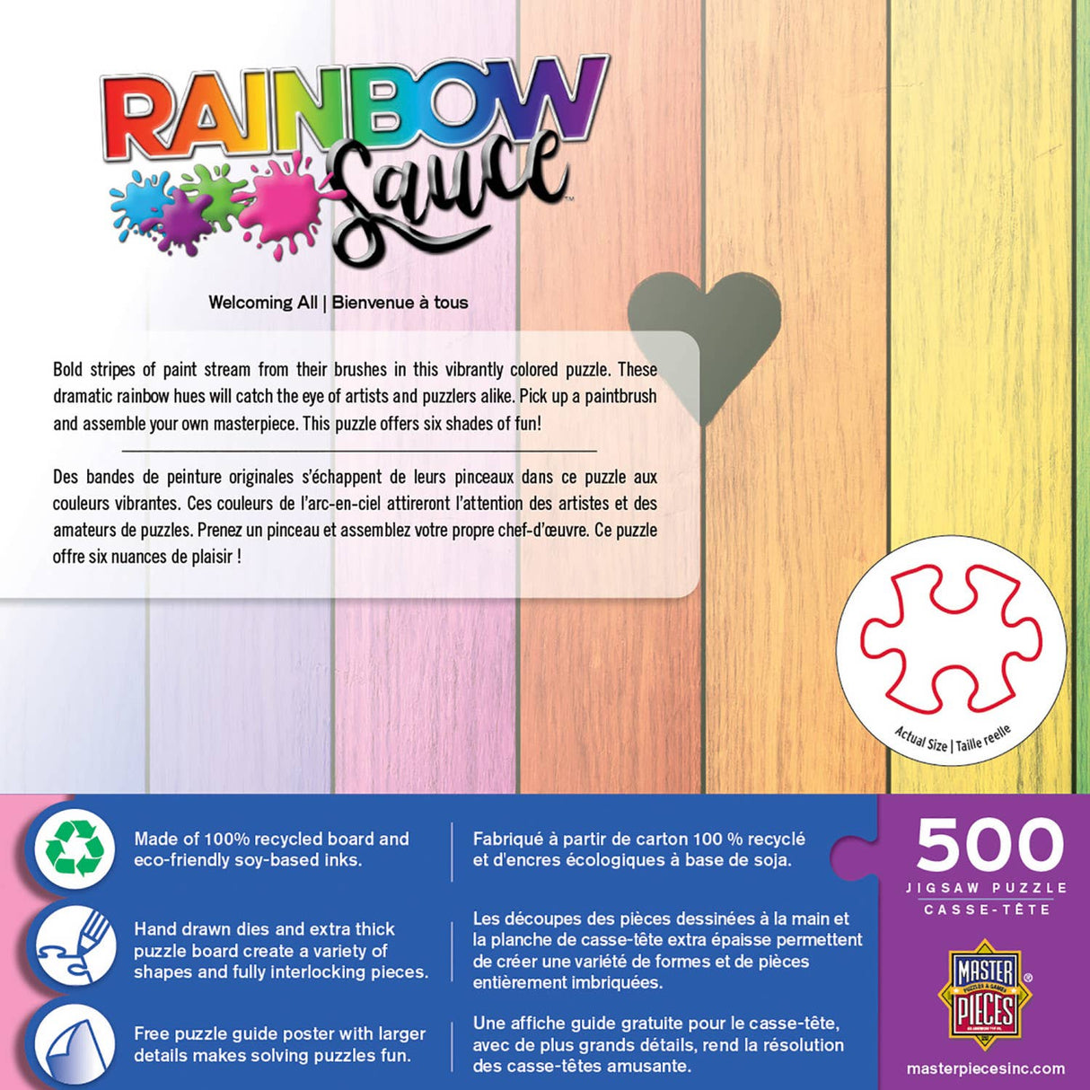 Rainbow Sauce - Welcoming All 500 Piece Puzzle by MasterPieces - Masterpieces Puzzles - Jigsaw Puzzles - The Puzzle Center -