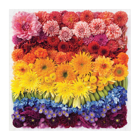 Rainbow Summer Flowers 500 Piece Puzzle by Galison - Galison - Jigsaw Puzzles - The Puzzle Center -