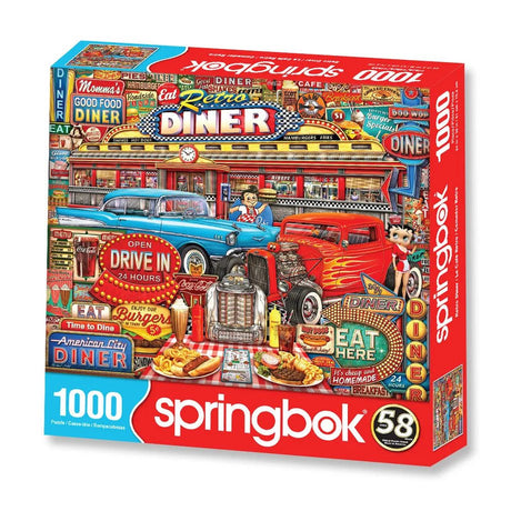 Retro Diner 1000 Piece Jigsaw Puzzle by Springbok Puzzles - Springbok Puzzles - Jigsaw Puzzles - The Puzzle Center