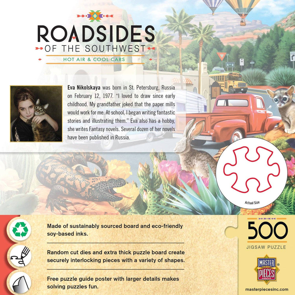 Roadsides of the Southwest Hot Air & Cool Cars 500 Piece Jigsaw Puzzle | Masterpieces - Masterpieces Puzzles - Jigsaw Puzzles - The Puzzle Center