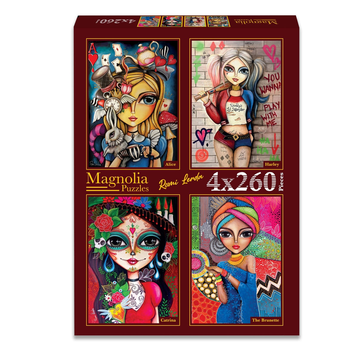 Romi Lerda (2) 4 x 260 Pieces Jigsaw Puzzles | Magnolia - Jigsaw Puzzles - The Puzzle Center