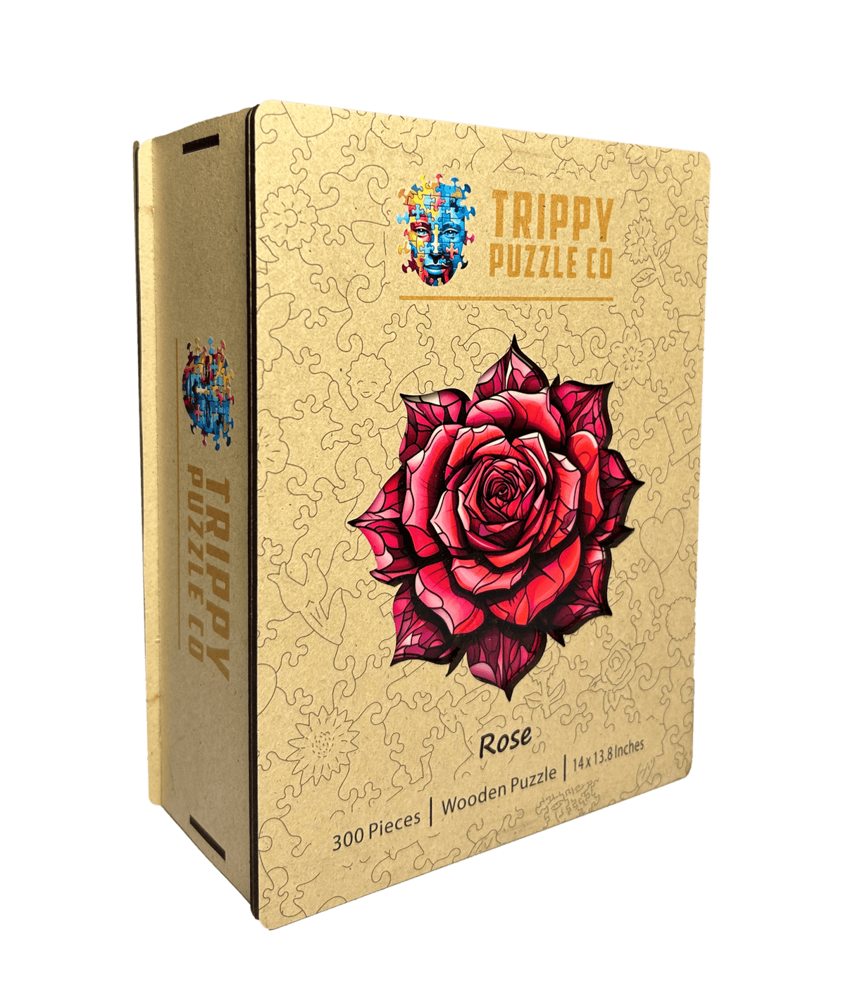 Rose Shaped 300 Piece Wooden Jigsaw Puzzle | Trippy Puzzle Co - Jigsaw Puzzles - The Puzzle Center