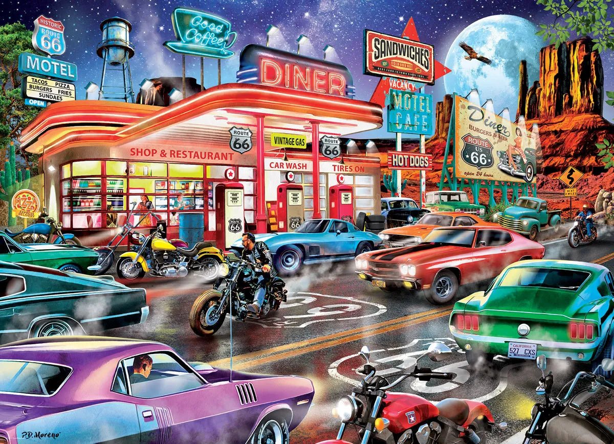 Route 66 Diner 1000 Piece Jigsaw Puzzle | Eurographics - Jigsaw Puzzles - The Puzzle Center