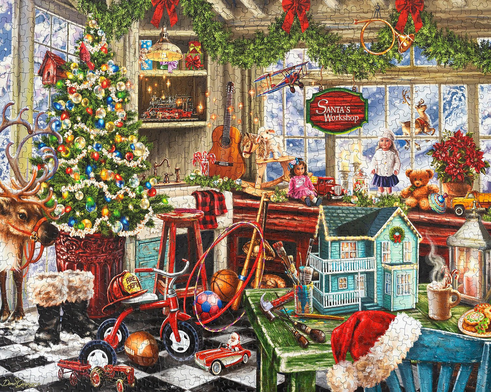 Santa's Workshop 1000 Piece Jigsaw Puzzle | Springbok Puzzles - Springbok Puzzles - Jigsaw Puzzles - The Puzzle Center