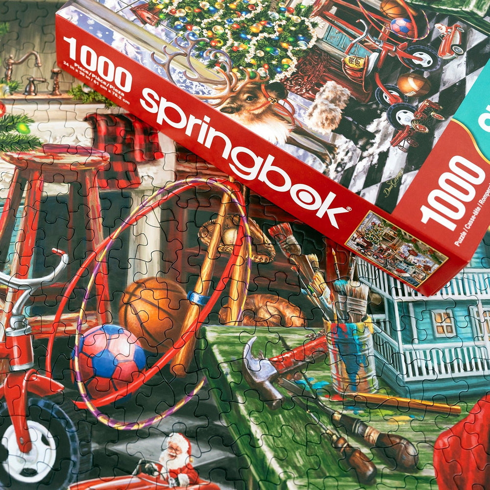 Santa's Workshop 1000 Piece Jigsaw Puzzle | Springbok Puzzles - Springbok Puzzles - Jigsaw Puzzles - The Puzzle Center