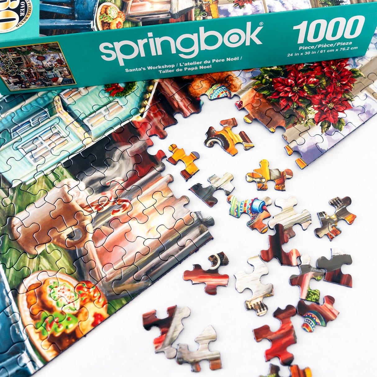 Santa's Workshop 1000 Piece Jigsaw Puzzle | Springbok Puzzles - Springbok Puzzles - Jigsaw Puzzles - The Puzzle Center