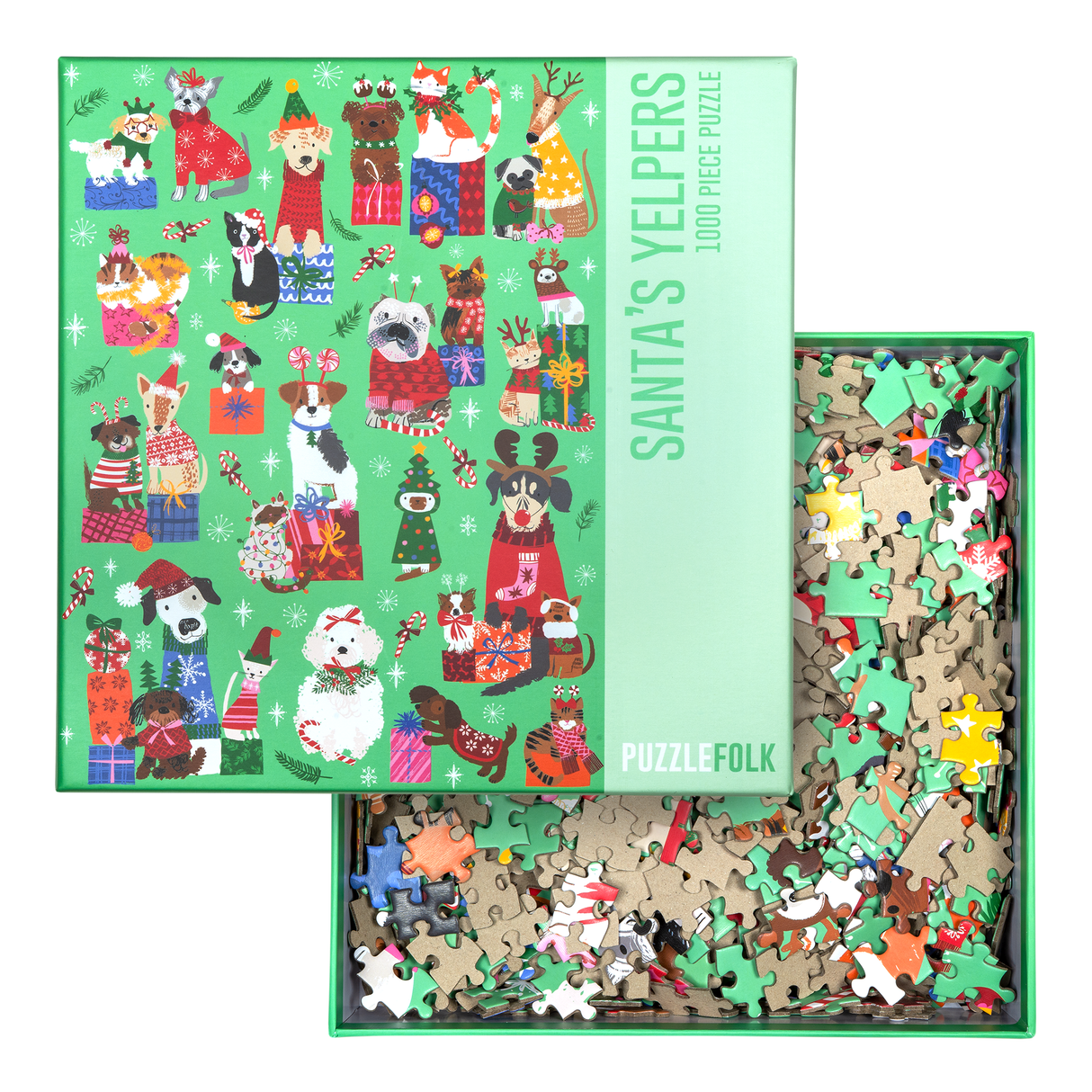 Santa's Yelpers 1000 Piece Jigsaw Puzzle | Puzzlefolk - Jigsaw Puzzle - The Puzzle Center