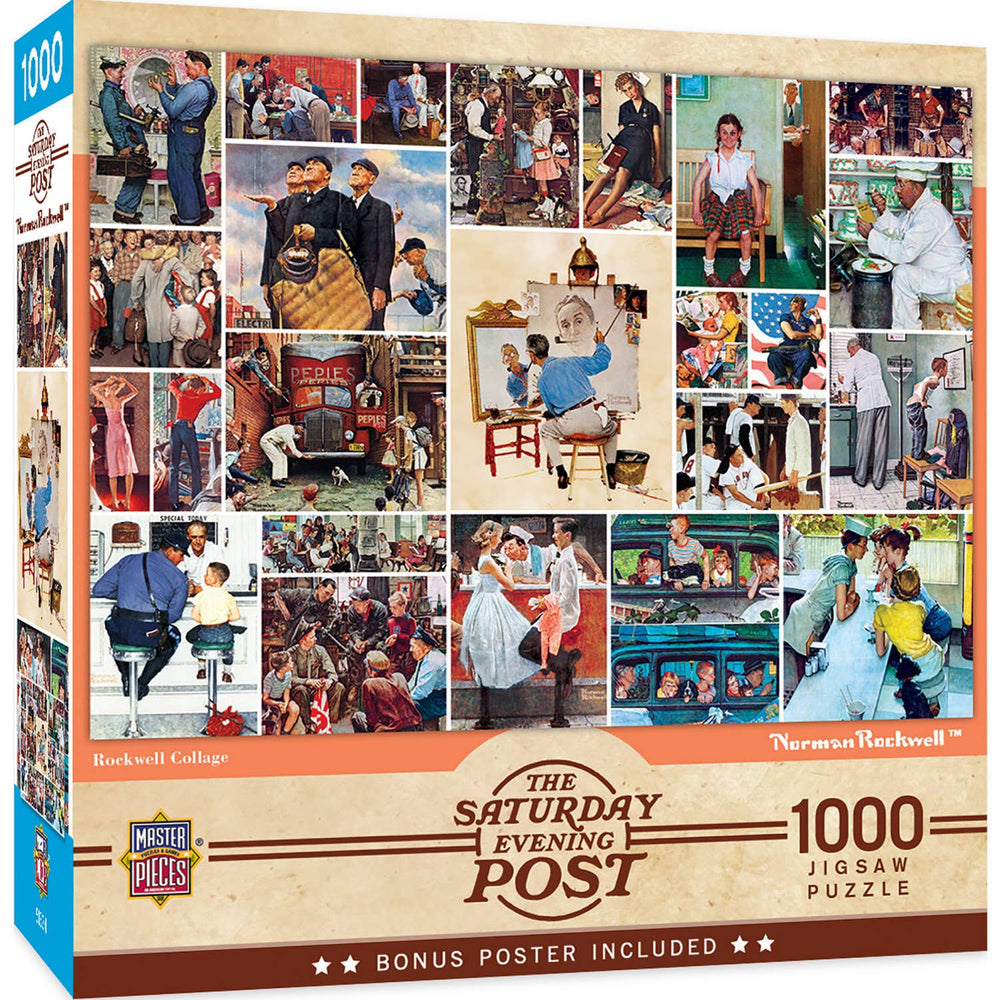 Saturday Evening Post - Rockwell Collage 1000 Piece Puzzle | Masterpieces Puzzles - Masterpieces Puzzles - Jigsaw Puzzles - The Puzzle Center