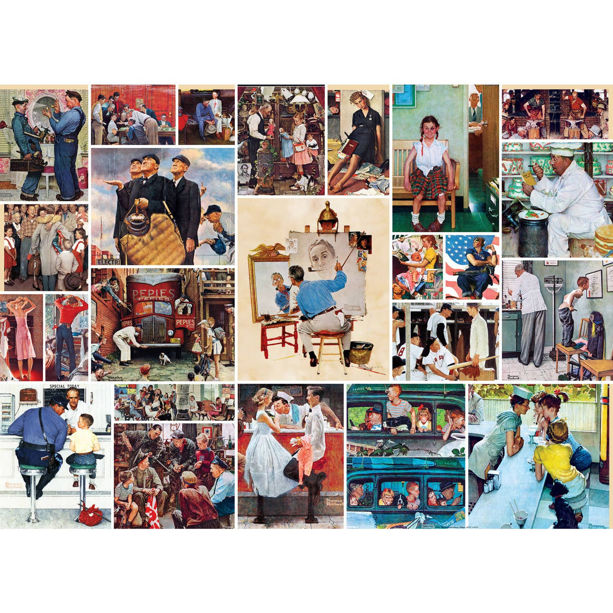 Saturday Evening Post - Rockwell Collage 1000 Piece Puzzle | Masterpieces Puzzles - Masterpieces Puzzles - Jigsaw Puzzles - The Puzzle Center