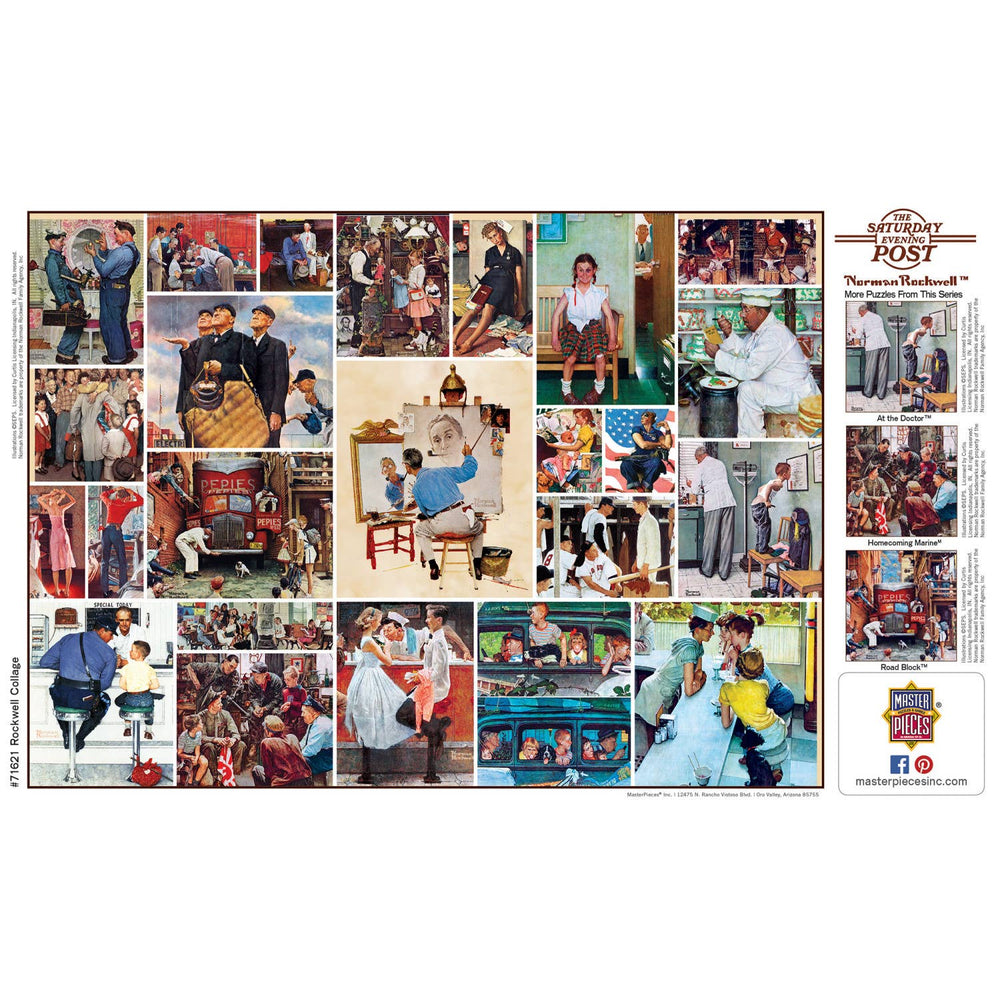 Saturday Evening Post - Rockwell Collage 1000 Piece Puzzle | Masterpieces Puzzles - Masterpieces Puzzles - Jigsaw Puzzles - The Puzzle Center