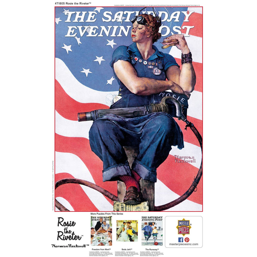 Saturday Evening Post - Rosie the Riveter 1000 Piece Puzzle by Masterpieces Puzzles - Masterpieces Puzzles - Jigsaw Puzzles - The Puzzle Center