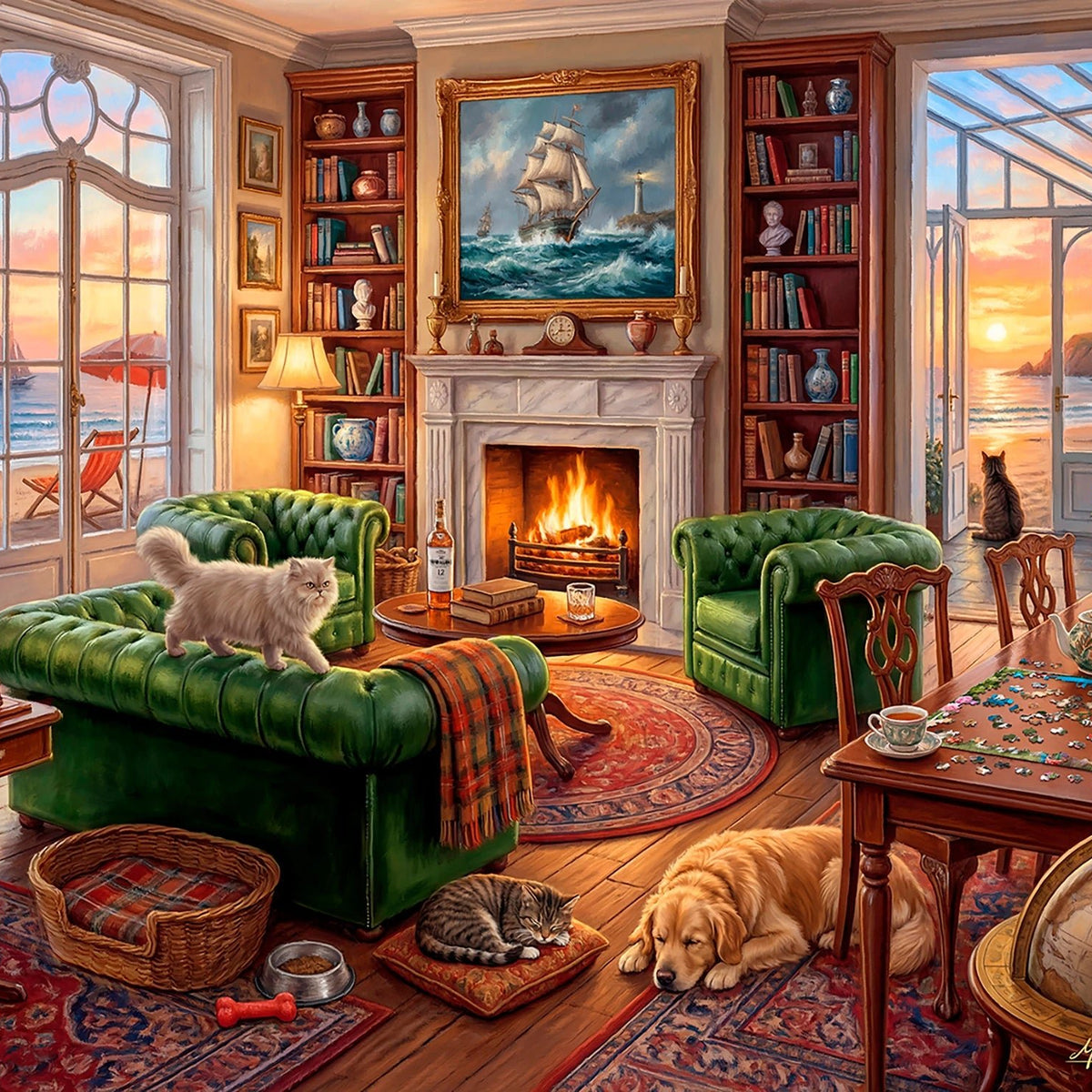 Seaside Study 500 Piece Puzzle, Vermont Christmas Co – The Puzzle