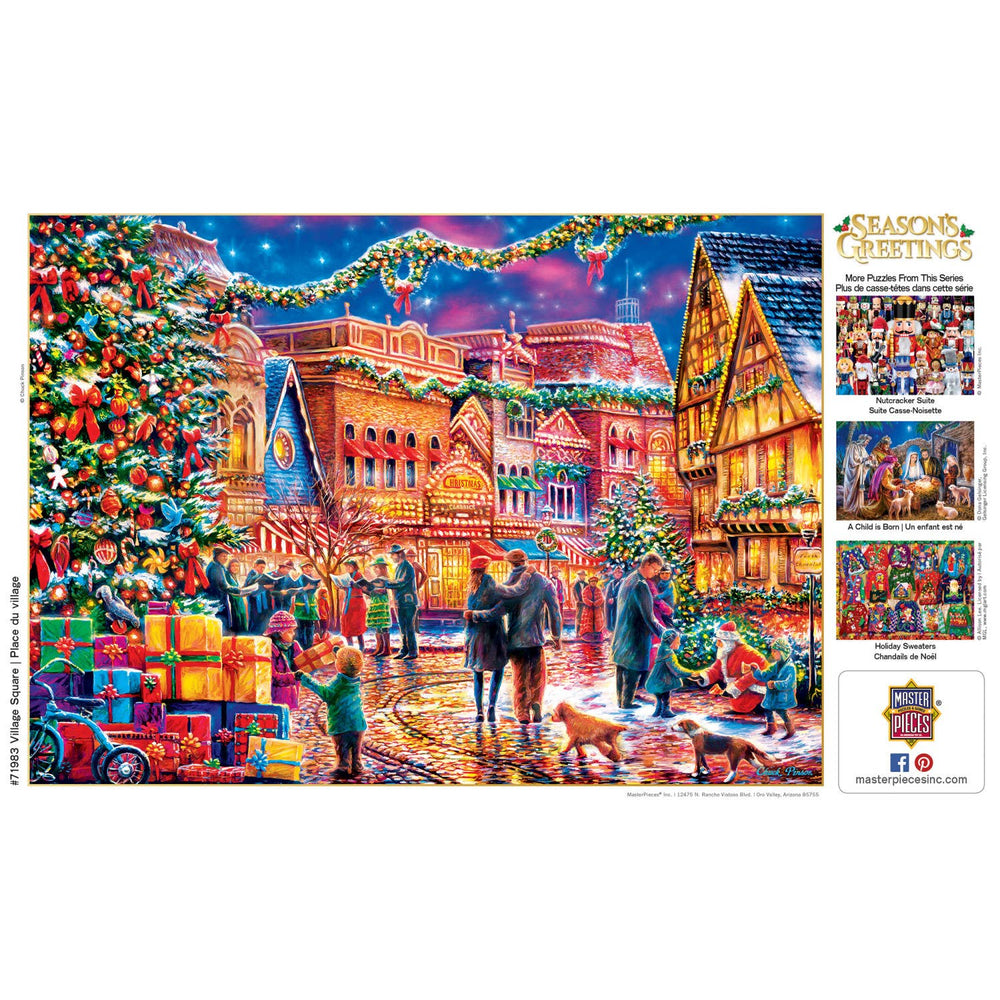Season's Greetings - Village Square 1000 Piece Puzzle by Masterpieces - Masterpieces Puzzles - Jigsaw Puzzles - The Puzzle Center -