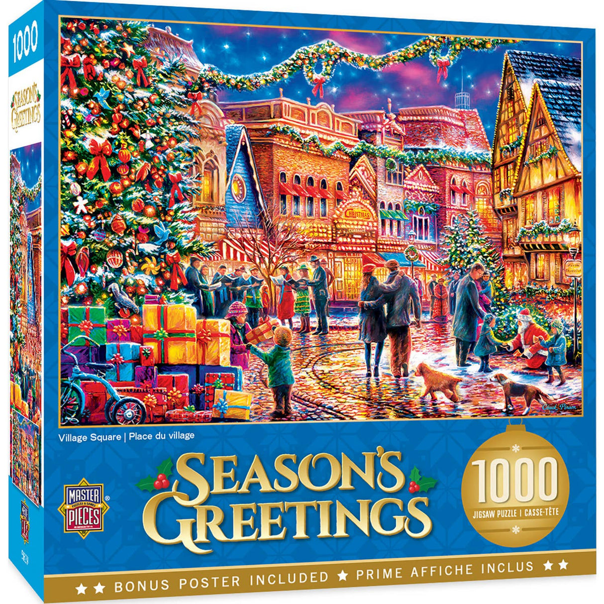 Season's Greetings - Village Square 1000 Piece Puzzle by Masterpieces - Masterpieces Puzzles - Jigsaw Puzzles - The Puzzle Center -