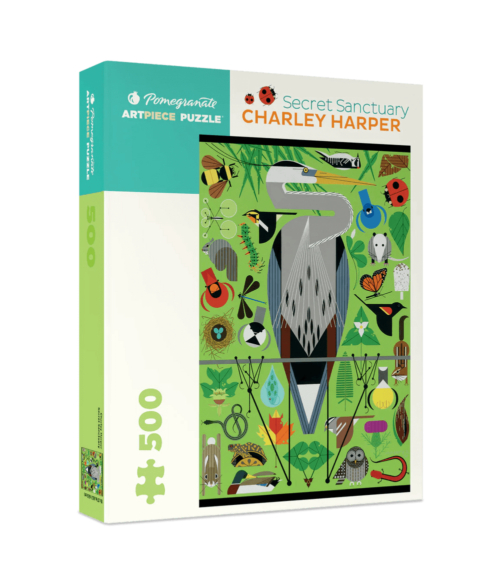 Secret Sanctuary 500 - Piece Jigsaw Puzzle by Pomegranate - Charley Harper Art - Pomegranate - Jigsaw Puzzles - The Puzzle Center -