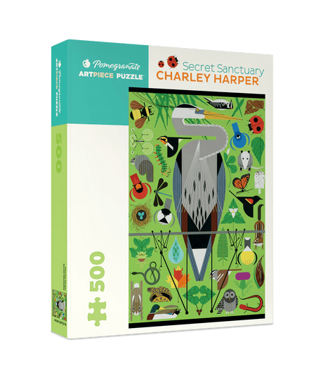 Secret Sanctuary 500 - Piece Jigsaw Puzzle by Pomegranate - Charley Harper Art - Pomegranate - Jigsaw Puzzles - The Puzzle Center -