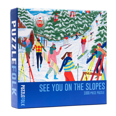See You on the Slopes 1000 Piece Skiing Puzzle by Puzzlefolk - Puzzlefolk - Jigsaw Puzzles - The Puzzle Center -