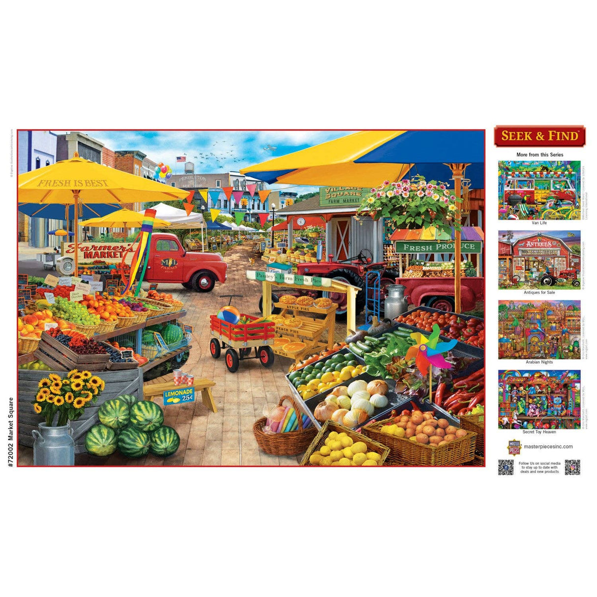 Seek & Find - Market Square 1000 Piece Jigsaw Puzzle - Masterpieces Puzzles - Jigsaw Puzzles - The Puzzle Center