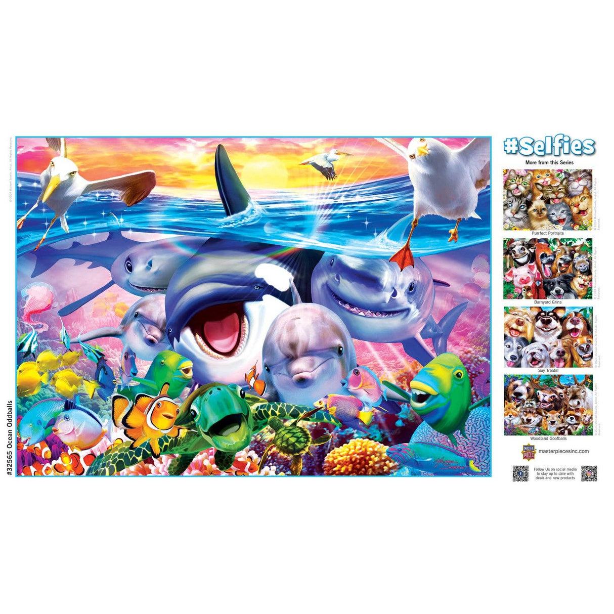 Selfies - Ocean Oddballs 500 Piece Jigsaw Puzzle | Masterpieces Puzzles - Masterpieces Puzzles - Jigsaw Puzzles - The Puzzle Center