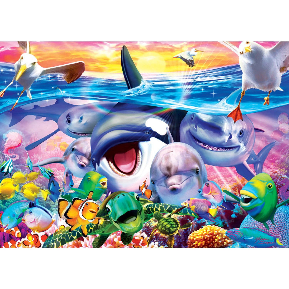 Selfies - Ocean Oddballs 500 Piece Jigsaw Puzzle | Masterpieces Puzzles - Masterpieces Puzzles - Jigsaw Puzzles - The Puzzle Center