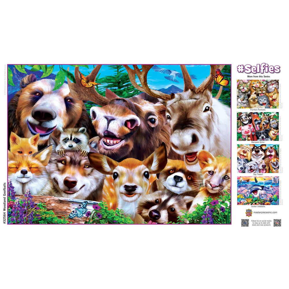 Selfies Woodland Goofballs 500 Piece Jigsaw Puzzle by Masterpieces Puzzles - Masterpieces Puzzles - Jigsaw Puzzles - The Puzzle Center