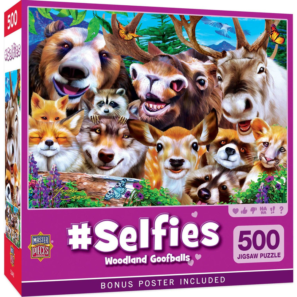 Selfies Woodland Goofballs 500 Piece Jigsaw Puzzle by Masterpieces Puzzles - Masterpieces Puzzles - Jigsaw Puzzles - The Puzzle Center
