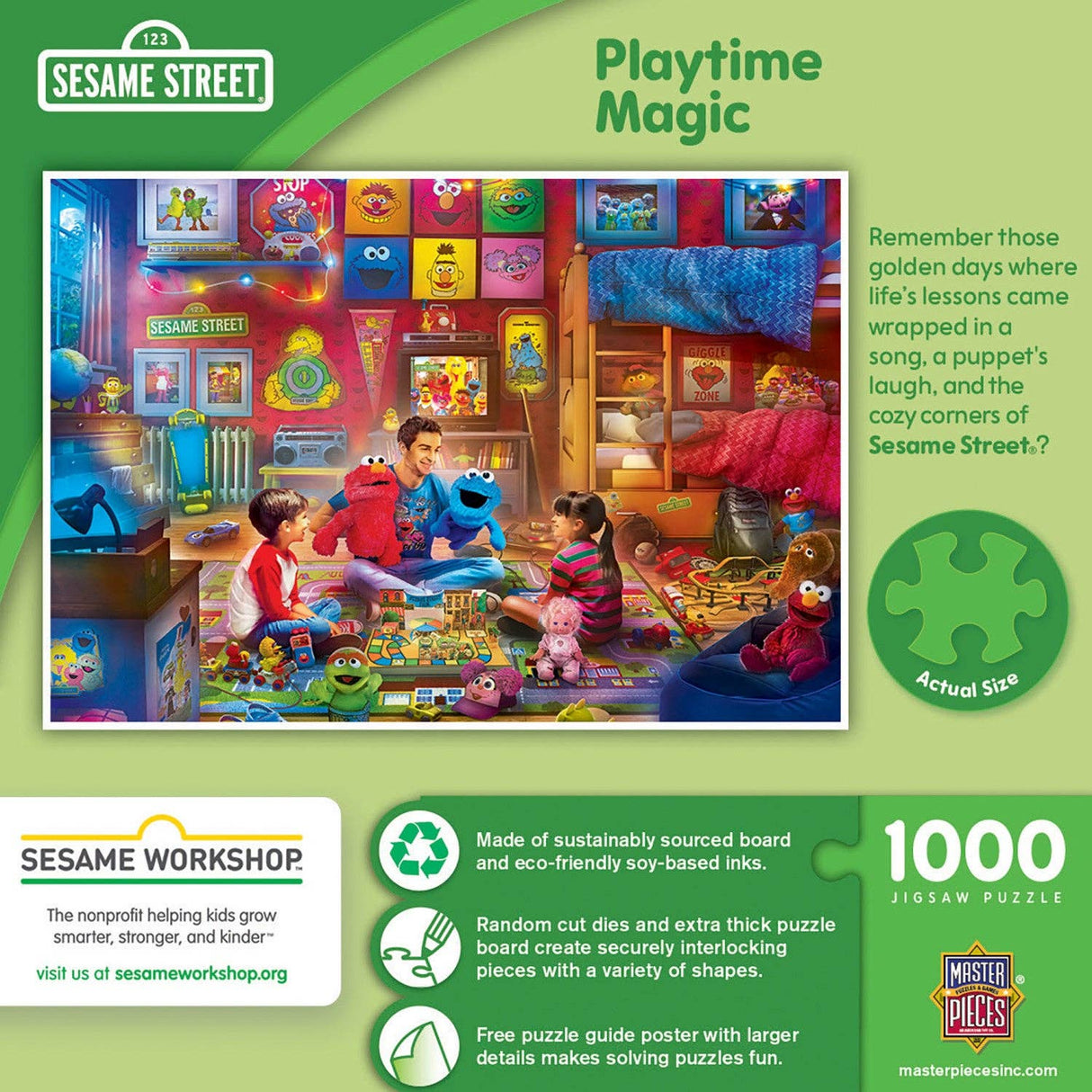 Sesame Street - Playtime 1000 Piece Jigsaw Puzzle | Masterpieces - Masterpieces Puzzles - Jigsaw Puzzles - The Puzzle Center