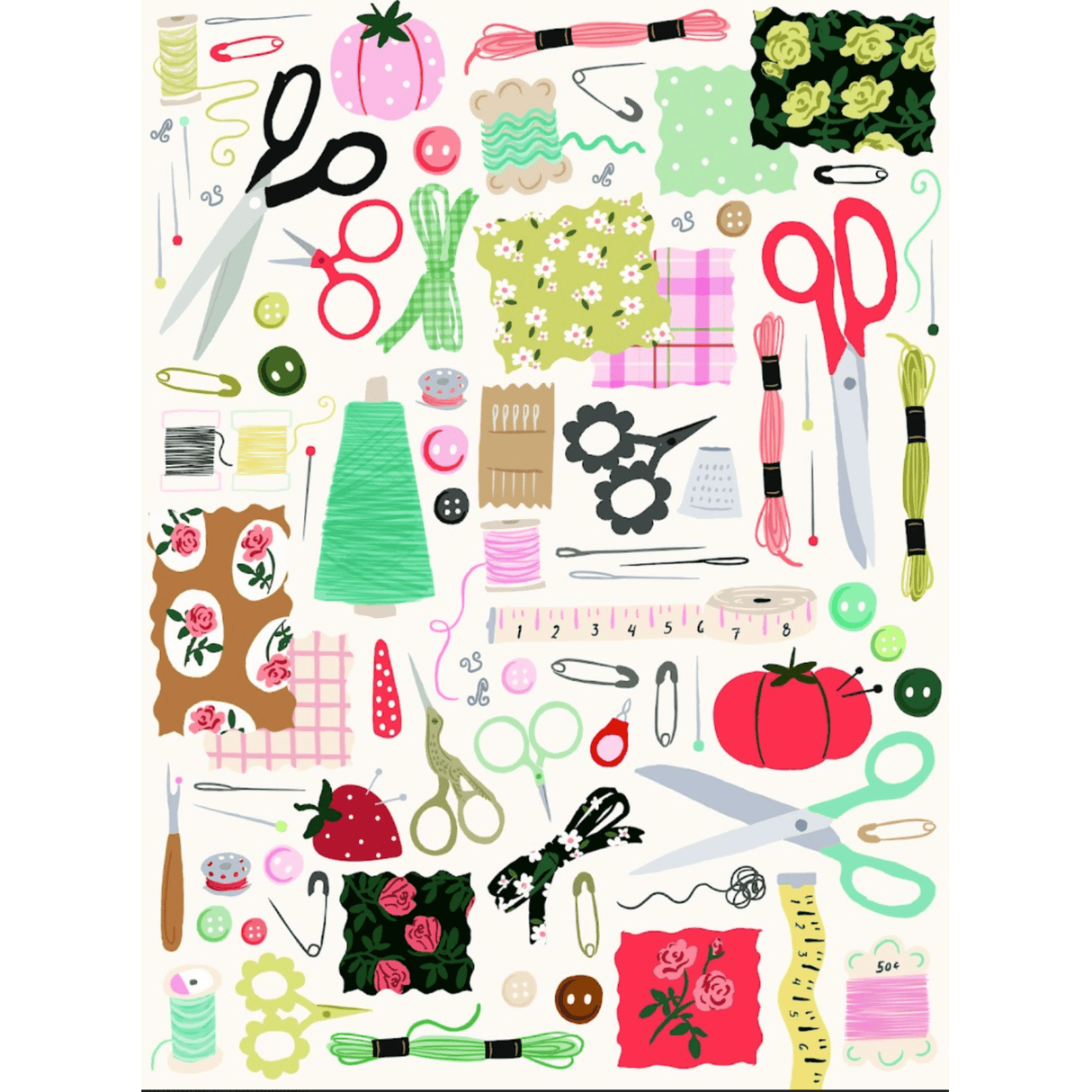 Sew Cute! 1000 Piece Jigsaw Puzzle | Puzzlefolk - Jigsaw Puzzles - The Puzzle Center