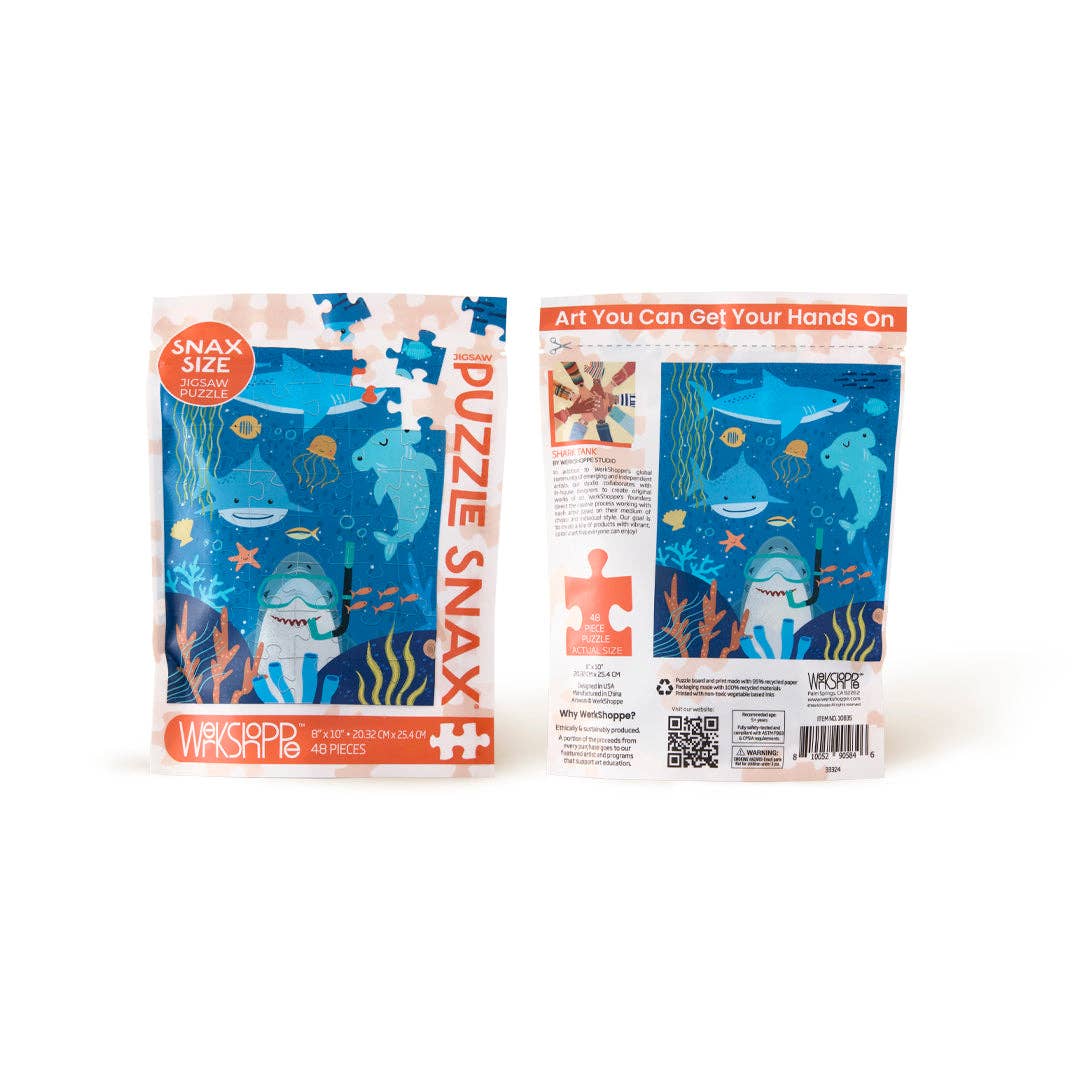 Shark Tank 48 Piece Puzzle Snax | WerkShoppe - Mini Jigsaw Puzzles - The Puzzle Center