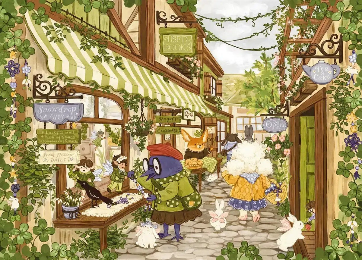 Shopping at Moonberry Market 500 Piece Jigsaw Puzzle | Trevell - Jigsaw Puzzles - The Puzzle Center