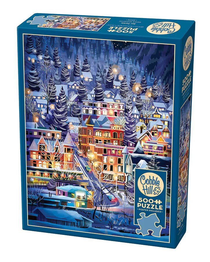 Ski Town 500 Piece Jigsaw Puzzle | Cobble Hill - Jigsaw Puzzles - The Puzzle Center