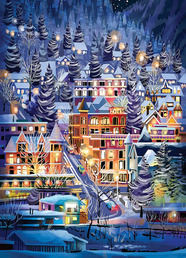 Ski Town 500 Piece Jigsaw Puzzle | Cobble Hill - Jigsaw Puzzles - The Puzzle Center