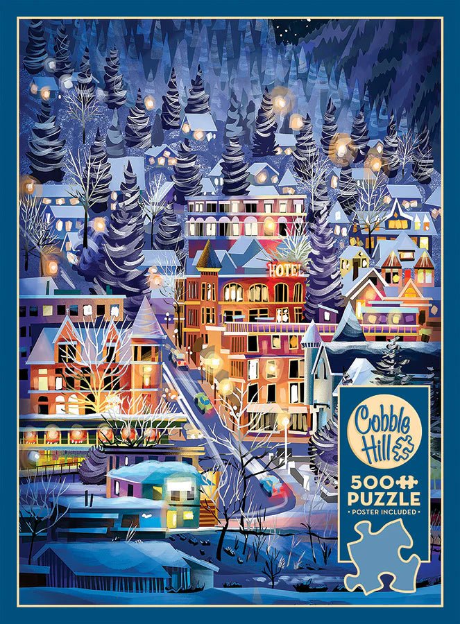 Ski Town 500 Piece Jigsaw Puzzle | Cobble Hill - Jigsaw Puzzles - The Puzzle Center