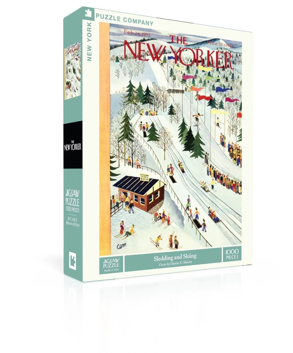 Sledding and Skiing 1000 Piece Jigsaw Puzzle | New York Puzzle Company - Jigsaw Puzzles - The Puzzle Center