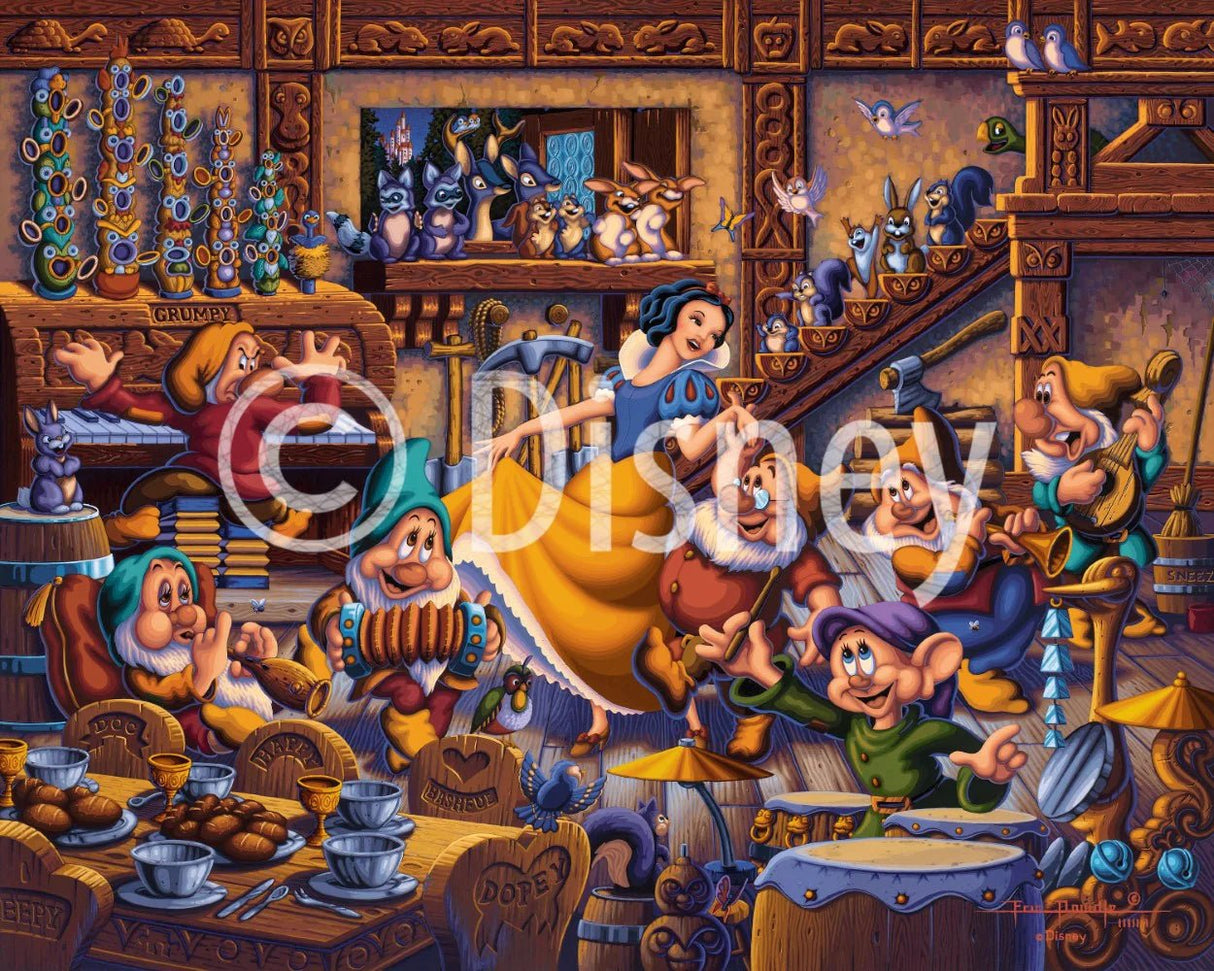 Snow White Dancing with the Dwarfs 500 Piece Jigsaw Puzzle by Dowdle and Disney - Dowdle - Jigsaw Puzzles - The Puzzle Center -