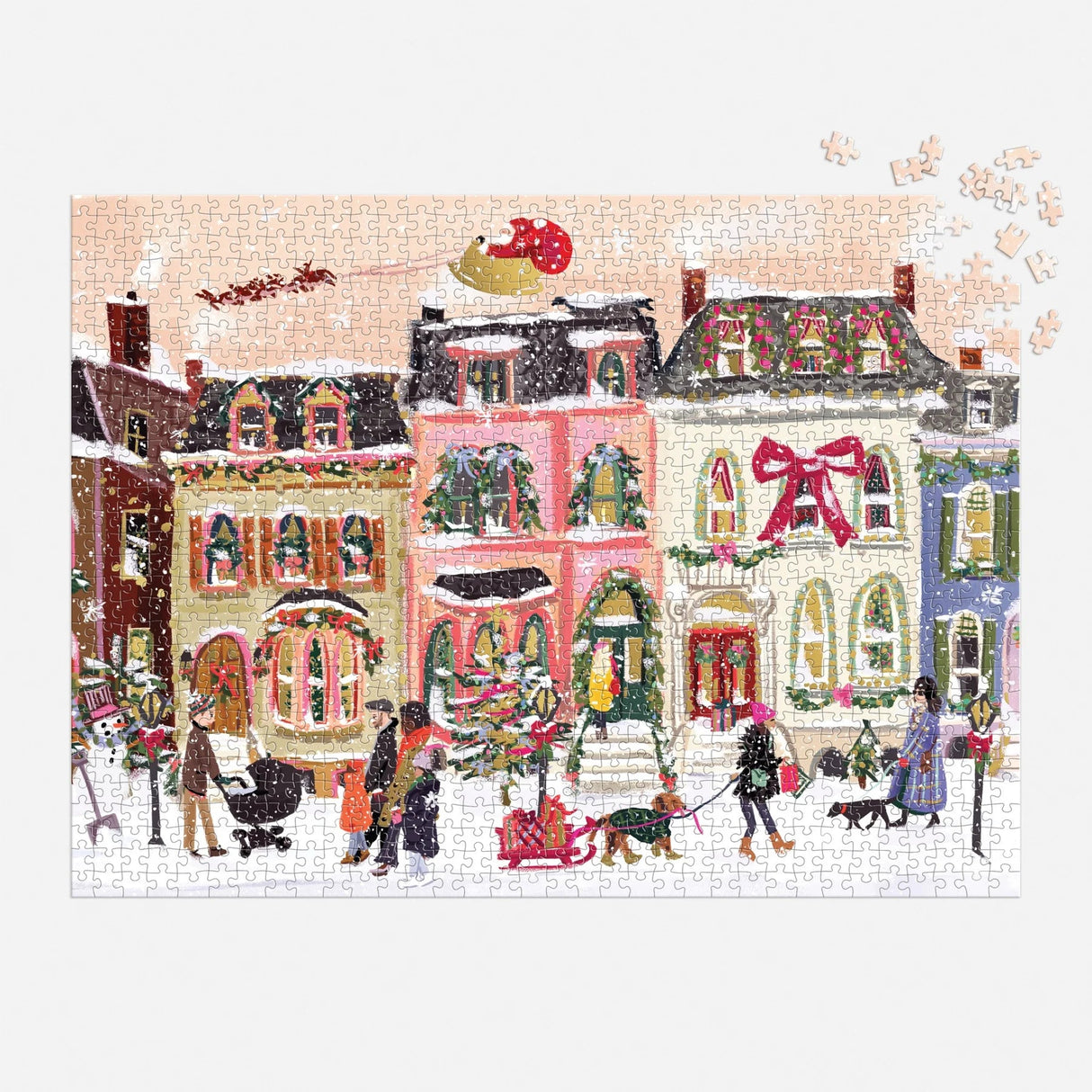 Snowfall on Main Street 1000 Piece Jigsaw Puzzle | Galison - Jigsaw Puzzles - The Puzzle Center