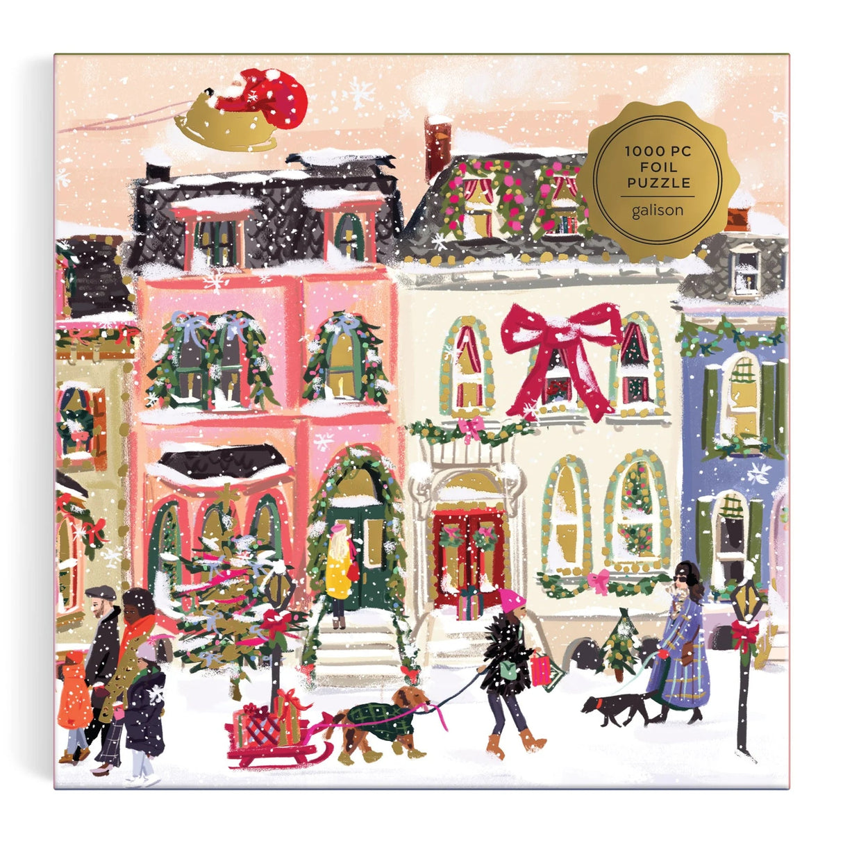 Snowfall on Main Street 1000 Piece Jigsaw Puzzle | Galison - Jigsaw Puzzles - The Puzzle Center