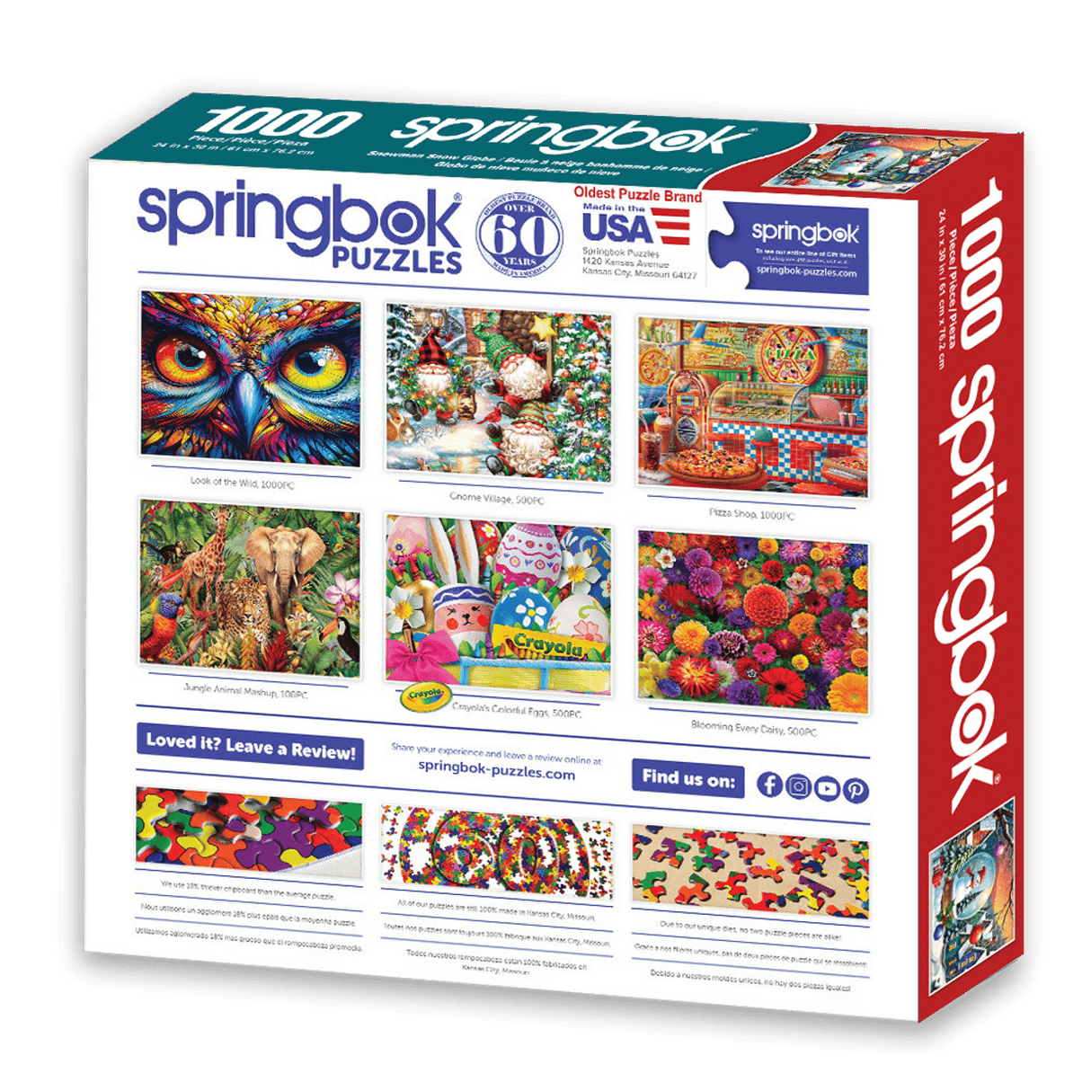 Snowman Snow Globe 1000 Piece Jigsaw Puzzle | Springbok Puzzles - Springbok Puzzles - Jigsaw Puzzles - The Puzzle Center