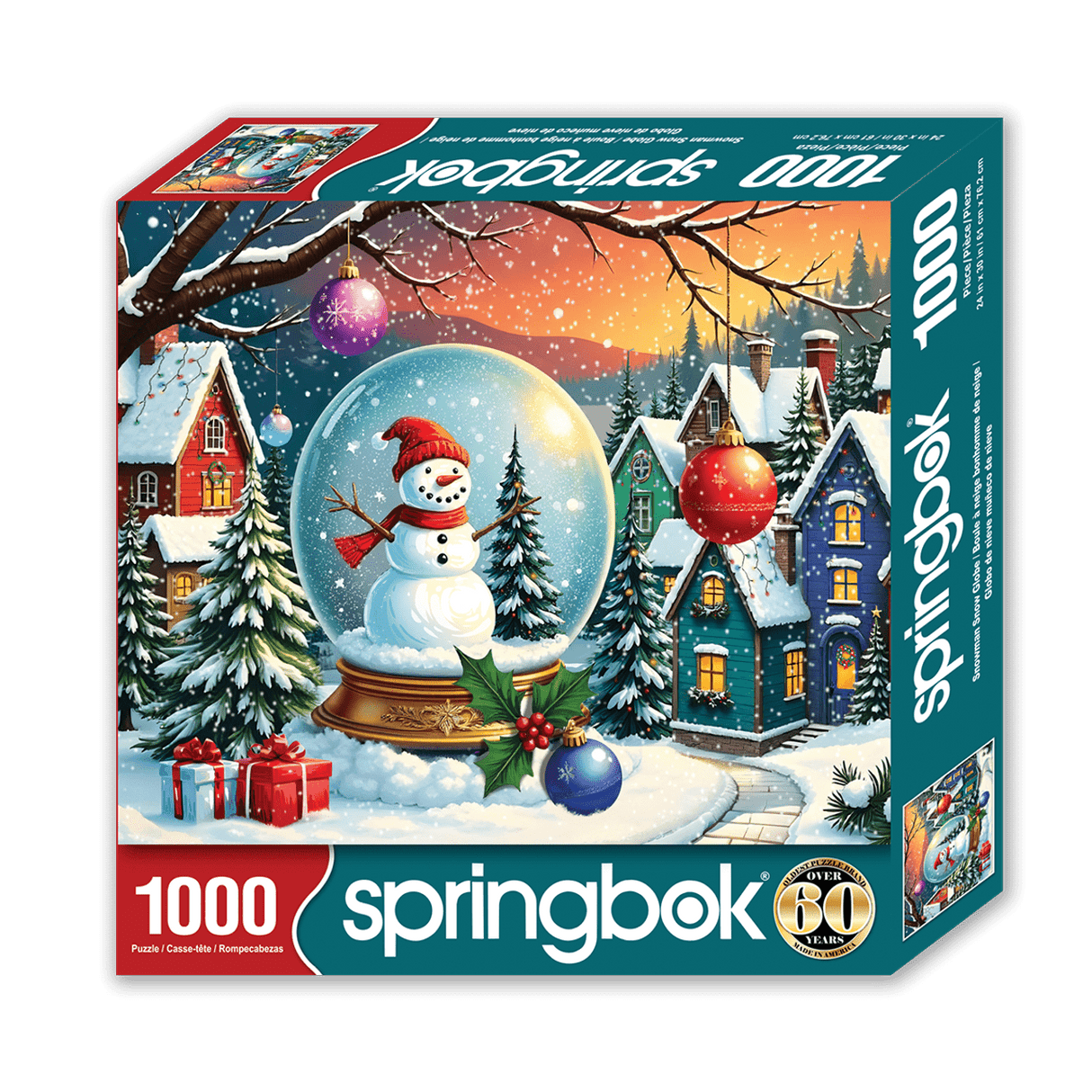 Snowman Snow Globe 1000 Piece Jigsaw Puzzle | Springbok Puzzles - Springbok Puzzles - Jigsaw Puzzles - The Puzzle Center