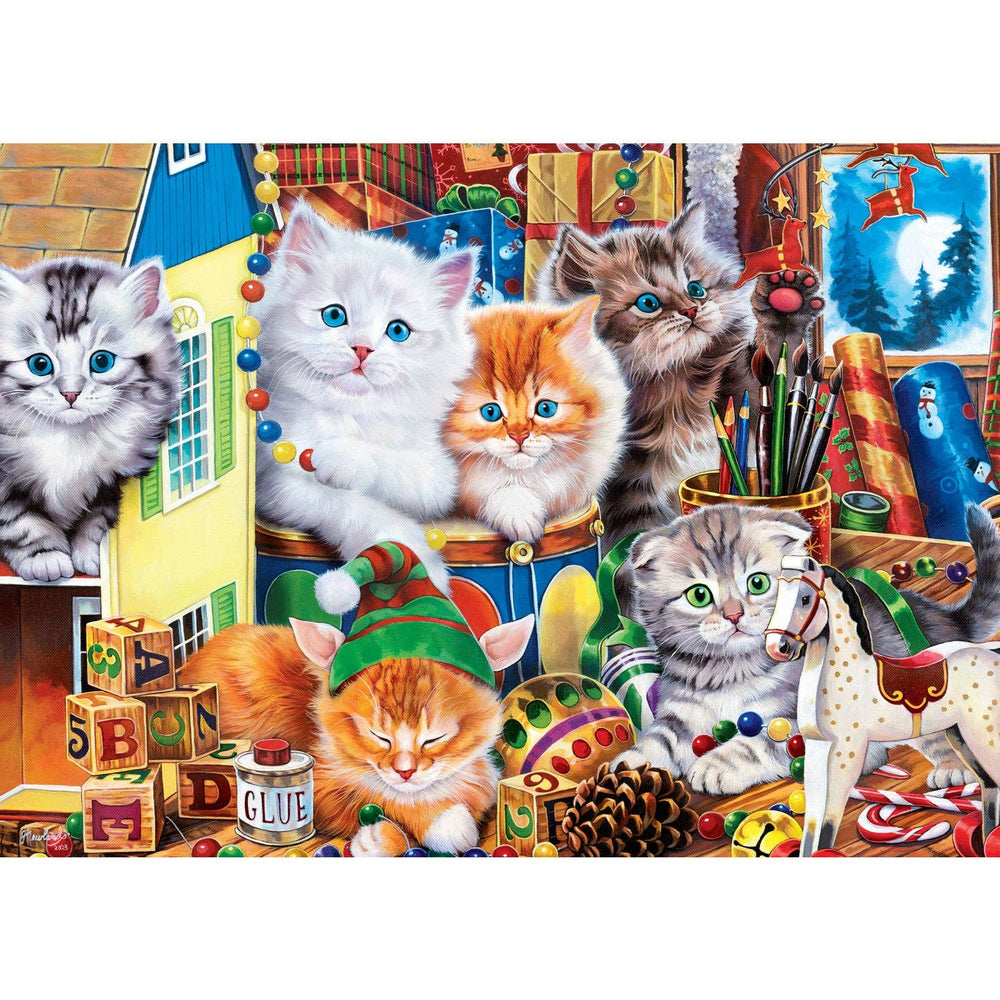 Sparkle & Shine - Whisker Wishes 500 Piece Glitter Jigsaw Puzzle - Masterpieces Puzzles - Jigsaw Puzzles - The Puzzle Center