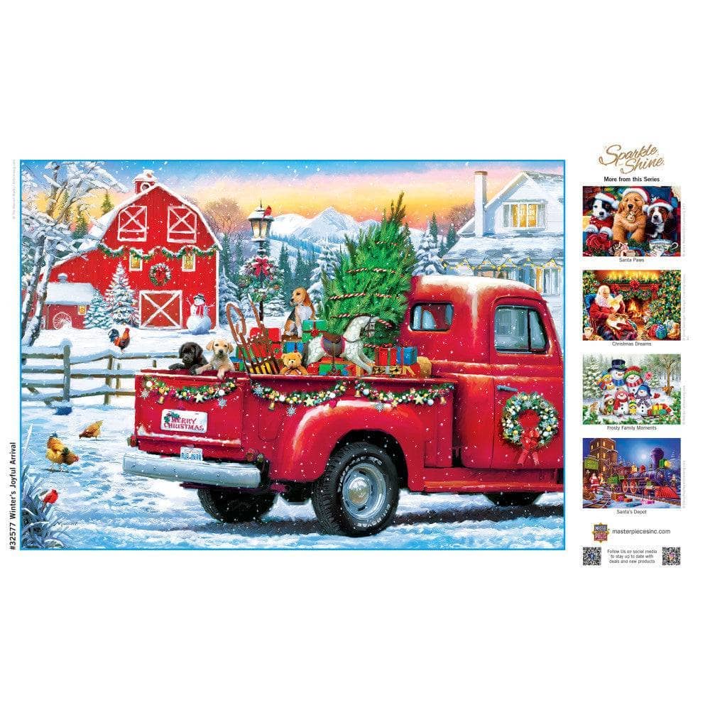Sparkle & Shine - Winter's Joyful Arrival 500 Piece Glitter Jigsaw Puzzle | Masterpieces Puzzles - Jigsaw Puzzles - The Puzzle Center