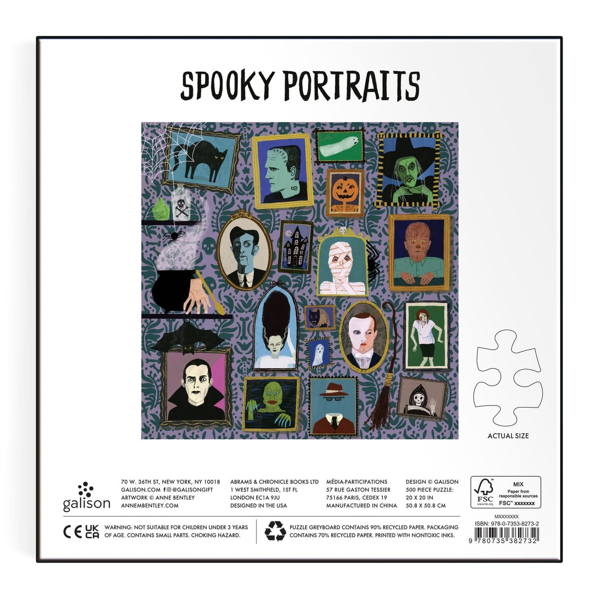 Spooky Portraits 500 Piece Foil Jigsaw Puzzle | Galison - Jigsaw Puzzles - The Puzzle Center
