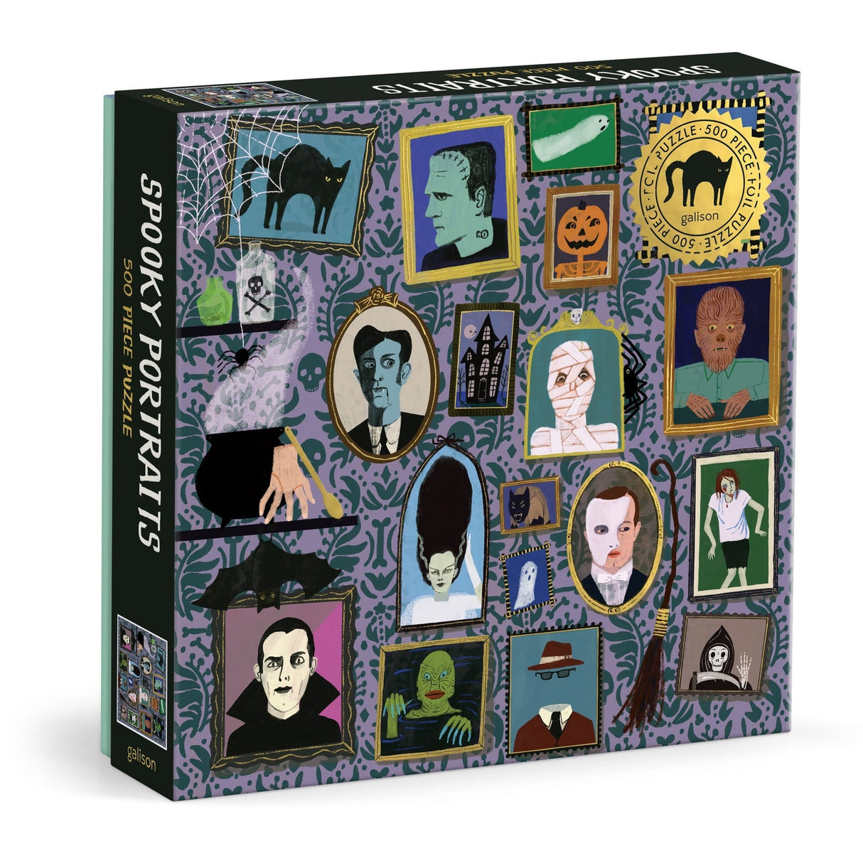 Spooky Portraits 500 Piece Foil Jigsaw Puzzle | Galison